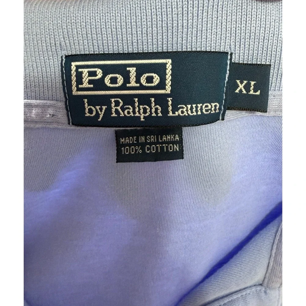 Lot of 2 Polo Ralph Lauren Men's XL Blue Short Sleeve Polo Shirts